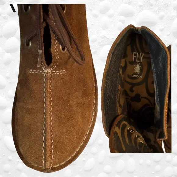 Fly London Suede/Leather Chukka Boots – Size 6 - Picture 3 of 7